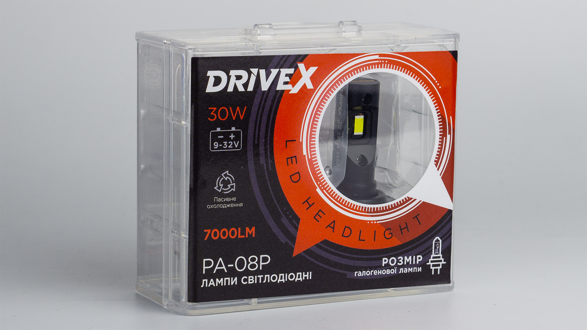 PA-08P HB4(9006) 5500K 30W 9-32V 7000Lm LED к-т.